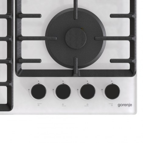 Gorenje | GTW642SYW | Hob | Gas on glass | Number of burners/cooking zones 4 | Rotary knobs | White - 3